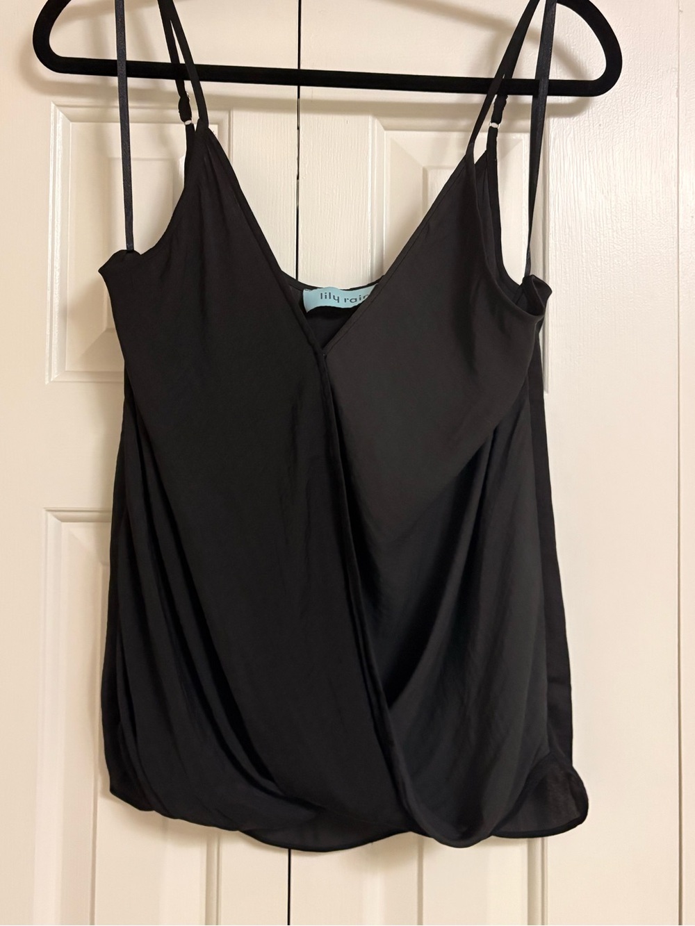 Lily Rain Black Silky Tank